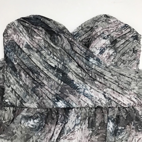 Amsale Talisa Strapless Chiffon Gown party dress - Picture 4 of 8